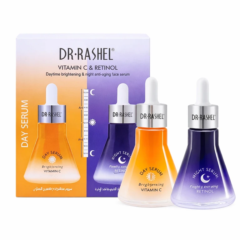 Dr Rashel Day & Night Face Serum Set Vitamin C & Retinol 2 x 30 ml (2 x 1.01 fl oz)
